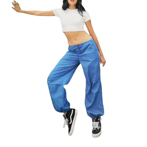 REWASH Parachute Pants Size Large Cobalt Blue NEW TAGS - Picture 1 of 9